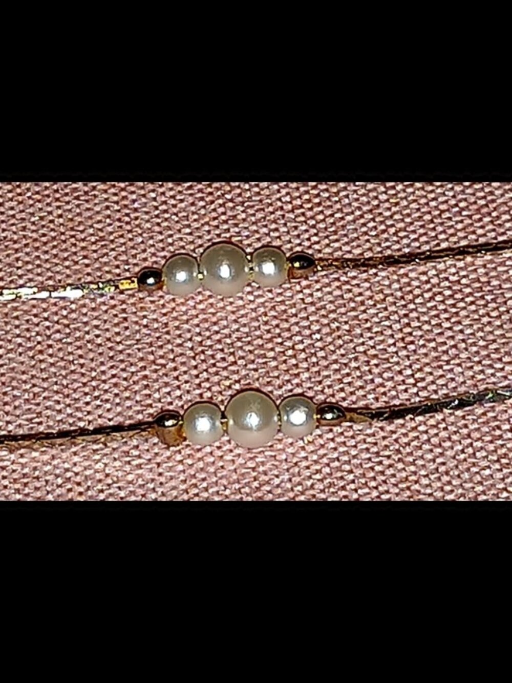 Fashion Jewelry Necklace White/Gold Faux Pearls